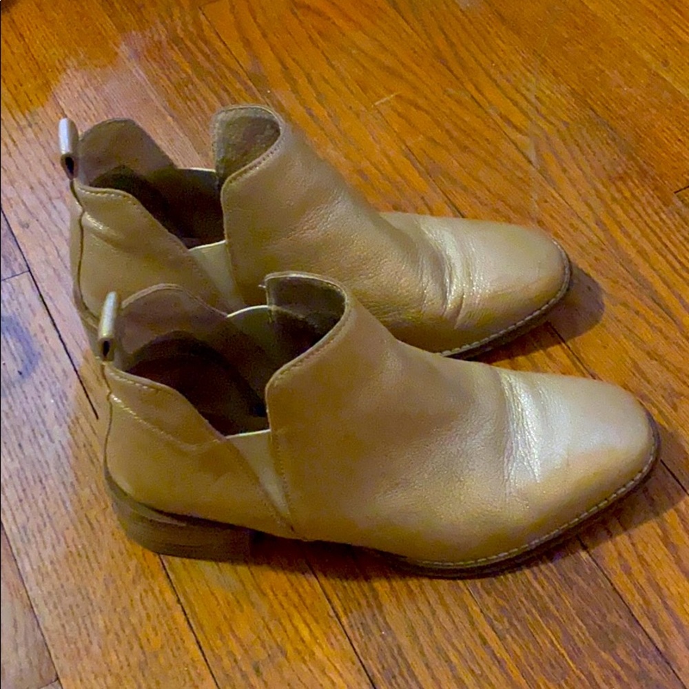Gold booties